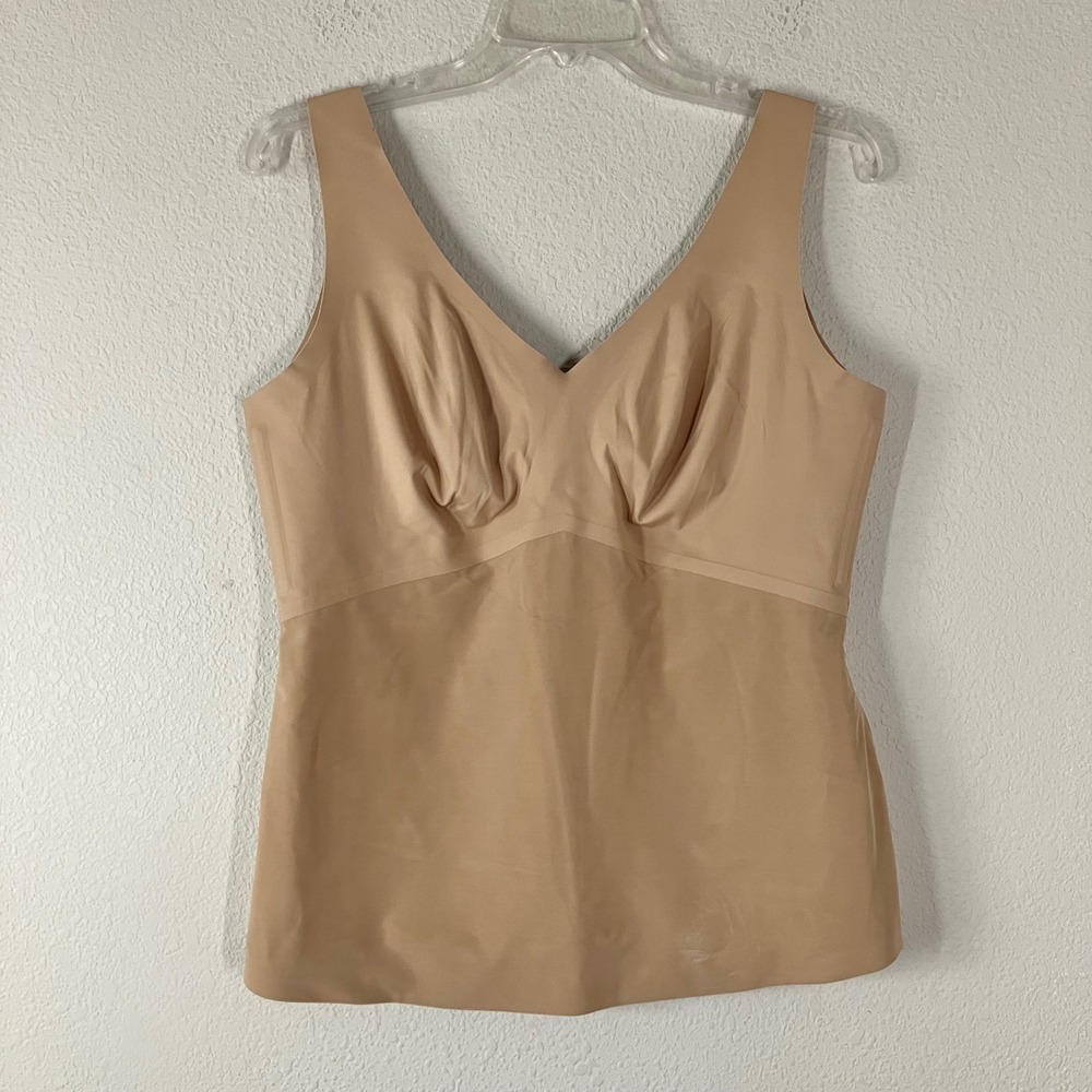 HONEYLOVE LiftWear Tank Top 1X Camisole Medium Support Smoothing Tan NO PADS